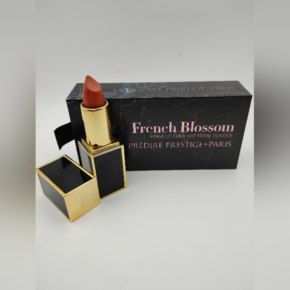 French Blossom Prestige Dark Red Shiny Lipstick - Picture 2 of 4